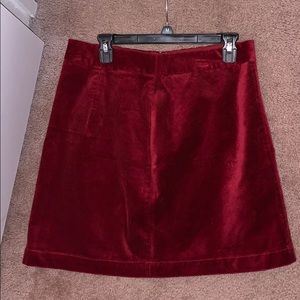 Red corduroy skirt NWOT